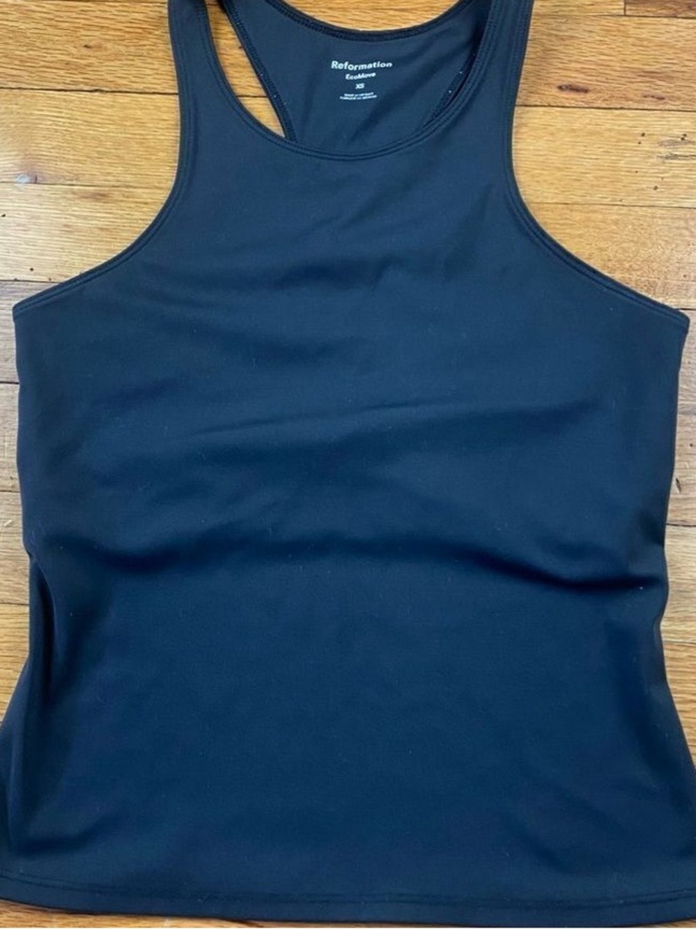 Reformation Black Racerback Tank